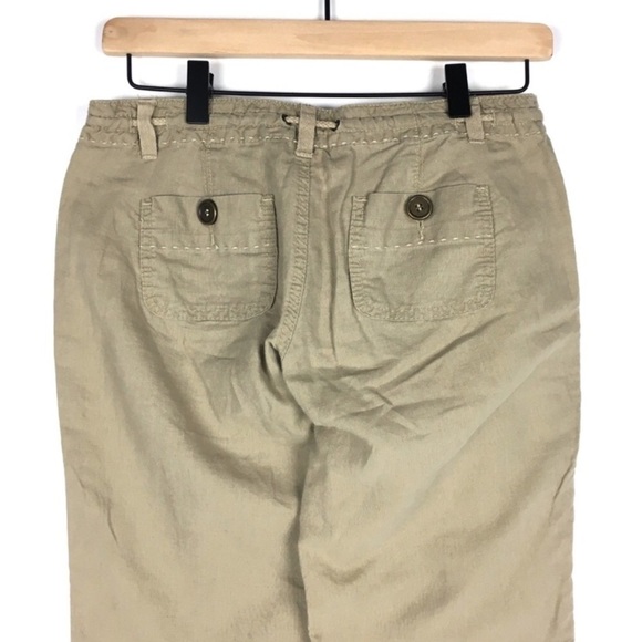 AMERICAN RAG Linen Drawstring Pants Lagenlook Minimalist Lounge Y2K Style Size 1 - Picture 4 of 9